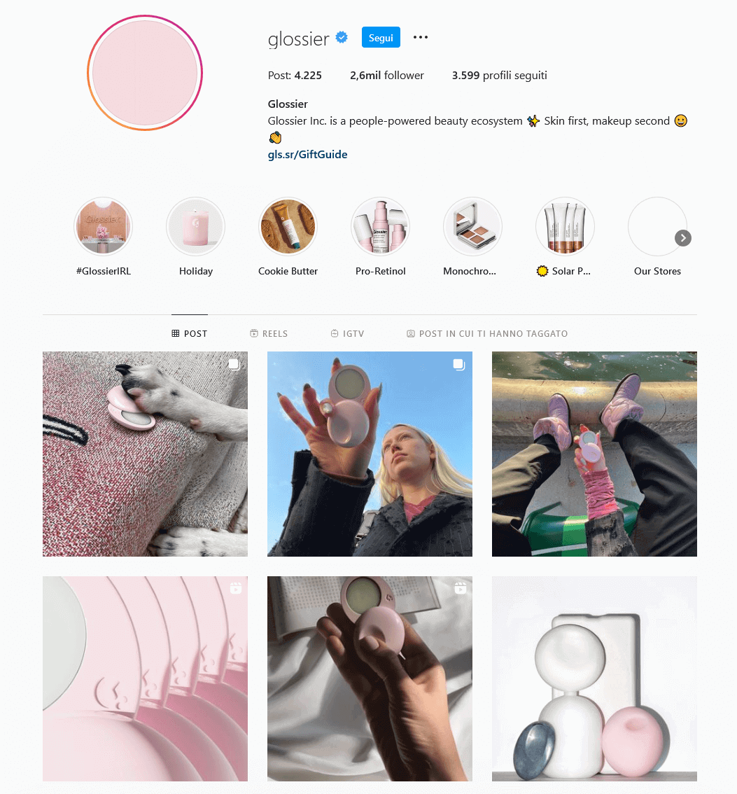 instagram glossier