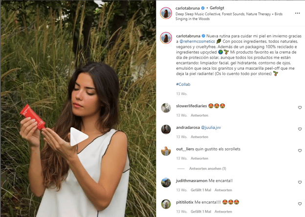 Influencer Carlota Bruna