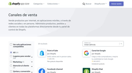 shopify sales channels